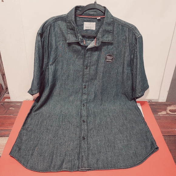 new casual shirt short sleeve Paperdenim&Cloth size XL color midnight - Picture 2 of 11